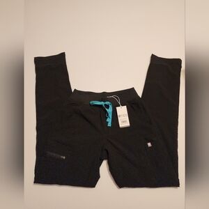 Figs Lined XXS Tall Black Yola Skinny Scrub Pants